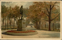 The La Salle Monument in Lincoln Park Chicago, IL Postcard Postcard Postcard