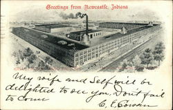 Krell French Piano Factory Newcastle, IN Postcard Postcard 