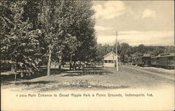 Main Entrance to Broad Ripple Park & Picnic Grounds Postcard