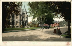 Residence and the Detroit Athletic Club Michigan Postcard Postcard Postcard