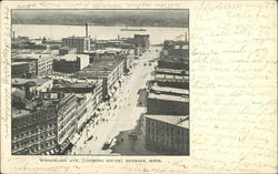 Woodward Ave., Looking South Postcard
