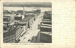 Woodward Ave., Looking South Detroit, MI Postcard Postcard Postcard