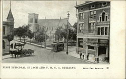 First Episcopal CHurch and Y.M.C.A. Building Postcard