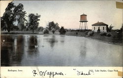 Lake Starker, Crapo Park Burlington, IA Postcard Postcard Postcard