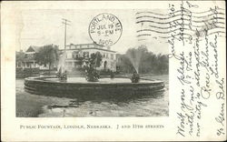 Public Fountain, J and 11th Streets Lincoln, NE Postcard Postcard Postcard