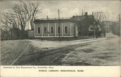 Public Library Roslindale, MA Postcard Postcard Postcard