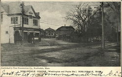 Roslindale Centre (Washington and Poplar Streets) Massachusetts Postcard Postcard Postcard