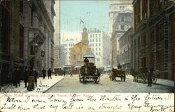 State Street Showing Old State House Postcard