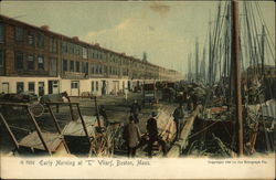 Early Morning at T Wharf Postcard