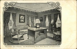 The Library, Suite of Rooms of Jordan Marsh Company Postcard