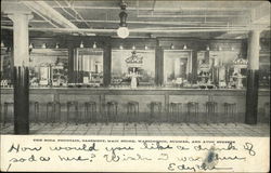The Soda Fountain, Basement, Main Store, Washington, Summer, and Avon Streets Postcard