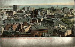 View of City and Harbor from State House Dome Postcard
