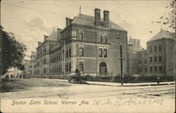 Latin School, Warren Ave. Postcard