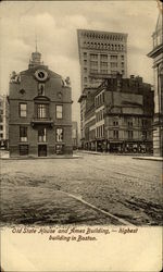 Old State House and Ames Building Postcard