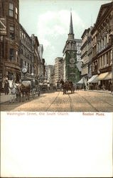 Washington Street, Old South Church Postcard