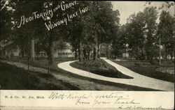 Auditorium and Grove Winona Lake, IN Postcard Postcard Postcard