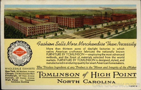 Tomlinson Furniture Factory High Point North Carolina