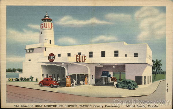 Gulf Lighthouse Service Station Miami Beach Florida