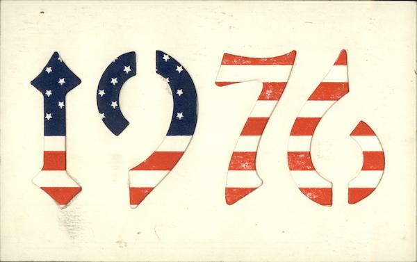 1976, Bicentennial Post Card Hold To Light