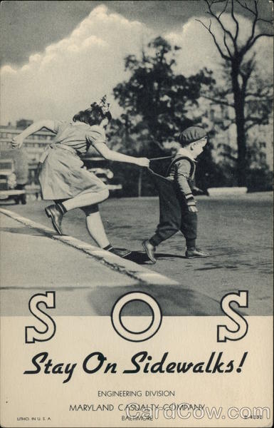 SOS, Stay on Sidewalks! Child Safety Campaign Advertising