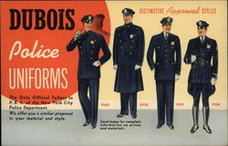 Dubois Police Uniforms Postcard