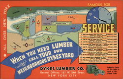 Dykes Lumber Co Postcard