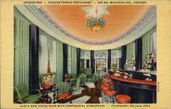 Jacques Bar - Jacques French Restaurant Chicago, IL Postcard Postcard