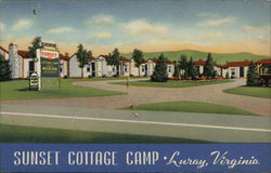 Sunset Cottage Camp Luray, VA Postcard Postcard