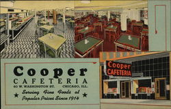 Cooper Cafeteria Chicago, IL Postcard Postcard