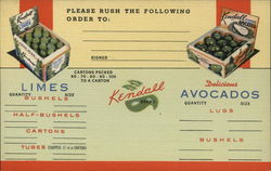 Kendall Brand Limes & Avocados Postcard
