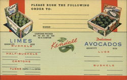 Kendall Brand Limes & Avocados Goulds, FL Postcard Postcard