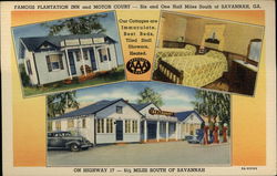 The Plantation Inn and Motor Court Savannah, GA Postcard Postcard