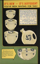 Universal Potteries 8pc Refrigerator Set Postcard
