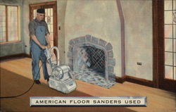 American Floor Sanders 1940's Ad Postcard