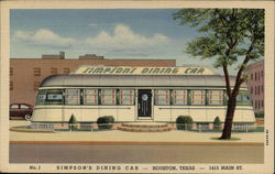 Simpson's Dining Car Postcard