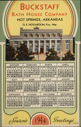 Buckstaff Bath House Company 1944 Calendar Postcard