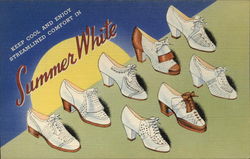 Summer White Shoe Advertising Postcard