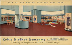 Kiddie Klothes Kompany - View of Our Modern Spacious Show Room Postcard