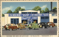 Happiness Laundry's New Bring and Save Plant - Rare Ad! Postcard