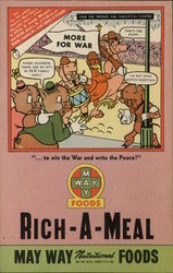 Rare Rich-A-Meal May Way Foods Ad Postcard
