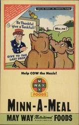Rare Minn-A-Meal May Way Foods Ad Postcard