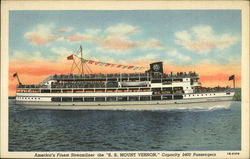 America's Finest Streamliner the S.S. Mount Vernon, Capacity 2400 Passengers Postcard