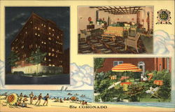 The Coronado, Typical Floor Plan of The Coronado Postcard