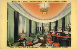 Jacques Bar - Jacques French Restaurant Postcard