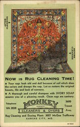 Monkey Rug Cleaners and Dyers Kansas City, MO Postcard Postcard