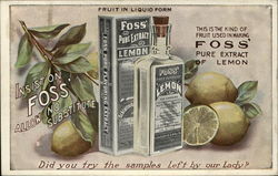 Insist on Foss' Allow no Substitute, This is the Kind of Fruit Used in Making Foss' Postcard