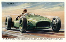 B.R.M. - Formula 1 G.P. Type - Manufactured in Great Britain by British Motor Racing Research Trust Postcard