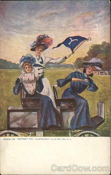 Yale University College Girls in Automobile F. Earl Christy