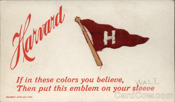 Harvard University Embroidered Pennant School Pennants