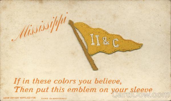 Mississippi Industrial Institute Embroidered Pennant